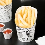 Disposable Custom Logo Printed Paper French Fry Container