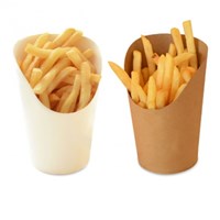 Customized French Fries Chip Paper Cups Disposable Chips Paper Container For Fries