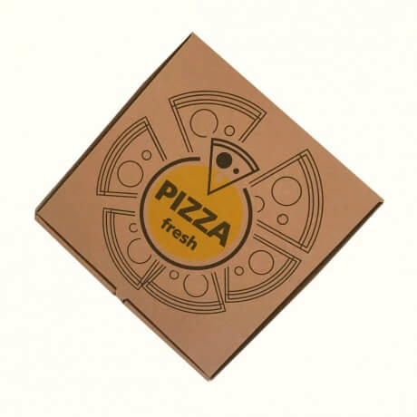 Customized Printed Brown Kraft Paper Pizza Box