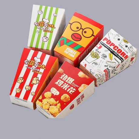 Customized Recycled Food Grade Kraft Paper French Fries Chicken Packaging Takeaway Box