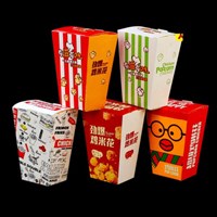 Customized Recycled Food Grade Kraft Paper French Fries Chicken Packaging Takeaway Box