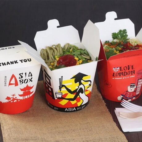 Customized Take Away Chinese Food Paper Noodle Boxes