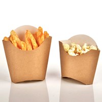 Customized Disposable Paper Cup French Fries Container For Food Packaging