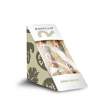 Wholesale Custom Design Triangle Paper Sandwich Packaging Box With Window