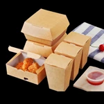 Customized Chicken Box Kraft Hamburger Box Take Away Fast Food Box