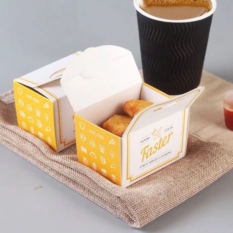 Custom Food Grade Paper Fast Food Packaging Roast Fried Chicken Take Out Boxes