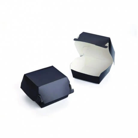 Customized Black Printed Paper Board Burger Box