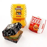 Customized Black Printed Paper Board Burger Box