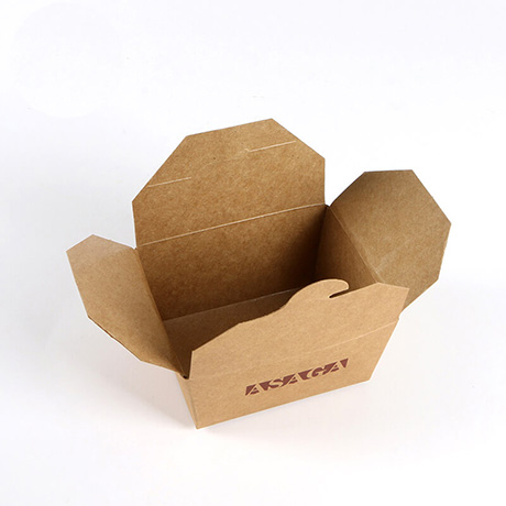 Customized Disposable Kraft Food Packaging, PE Or PLA Coated Paper Box And Round Bottom Take Away Box Salad Fried Rice Bento