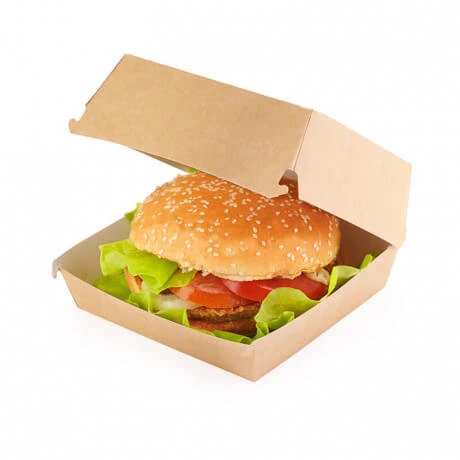 Customized Food Grade Paper Hamburger French Fries Packaging Box