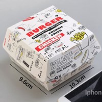 Customized Food Grade Paper Hamburger French Fries Packaging Box