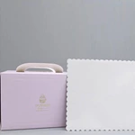 Customized Food Packaging Paper Cake Box With Handle