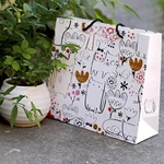 Cartoon White Large Horizontal Beautiful Cosmetics White Cardboard Paper Bag Customization