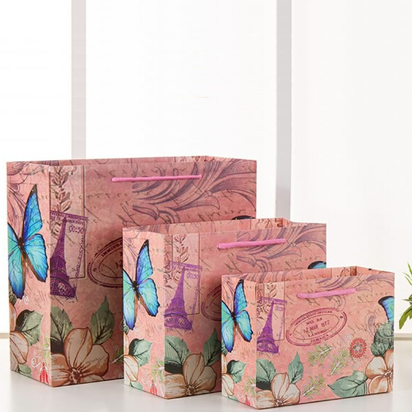 Aesthetic Art Style Cosmetics White Cardboard Paper Bag Customization