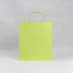 Green Minimalist Cosmetic Kraft Paper Bag Customization