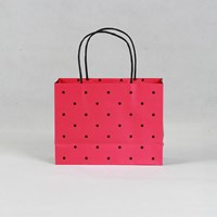 Rose Red Black Dot Fashion Copper Plate Gift Paper Bag Custom