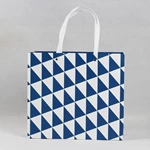 Royal Blue Triangle Personalized Gift Coated Paper Bag Customization