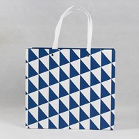Royal Blue Triangle Personalized Gift Coated Paper Bag Customization