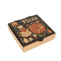 High Quality custom Logo Paper pizza box custom printed Corrugated Pizza Box with colorful printing china factory