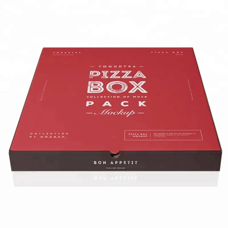 Wholesale High Quality Cheap Custom Logo Portable Reusable Corrugated Delivery Pizza Box from China Pizza Packaging 20000pcs