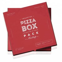 Wholesale High Quality Cheap Custom Logo Portable Reusable Corrugated Delivery Pizza Box from China Pizza Packaging 20000pcs