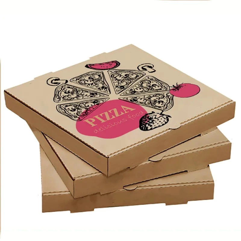 Hot selling caixa de pizza customized corrugated carton printing packaging paper pizza box