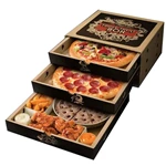 Custom logo triple corrugated carton pizza paper box