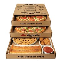 Custom logo triple corrugated carton pizza paper box