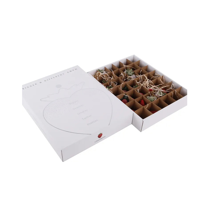 Wholesale Custom Printing Logo Corrugated Packing Fruit Strawberry Packaging Delivery Paper Gift Box