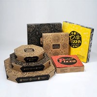 Wholesale Custom Logo All Size 9 10 11 12 14 18 Inch Corrugated Kraft Paper Pizza Boxes