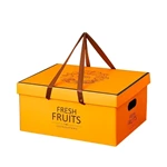 Hot Sale Packaging Gift Fruits Box Custom Printed Rectangle Corrugated Box Fruit Box With Transparent Cover
