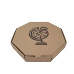 free sample kraft corrugated octangle shape pizza packaging paper box with custom logo