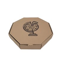 free sample kraft corrugated octangle shape pizza packaging paper box with custom logo
