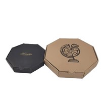 free sample kraft corrugated octangle shape pizza packaging paper box with custom logo