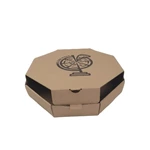 free sample kraft corrugated octangle shape pizza packaging paper box with custom logo