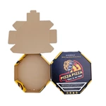 Special Design Octagonal Tiger Print Corrugated Fold Paper Box Food Grade Pape Pizza Box