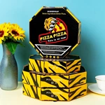 Special Design Octagonal Tiger Print Corrugated Fold Paper Box Food Grade Pape Pizza Box