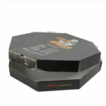 Liner Food Carton Round Gift Packaging Pizza Box Black Custom Corrugated Plain Recyclable UV Coating Varnishing Embossing Accept