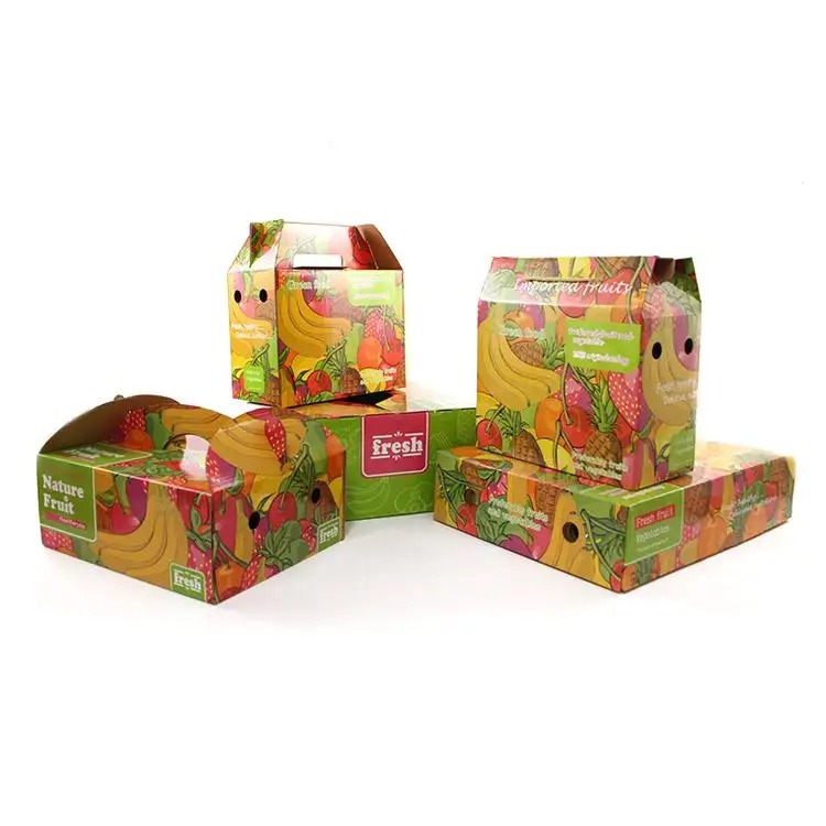 Dongguan manufacturer Custom Design Low Price multi sizes cardboard corrugated paper Fruit Packaging Boxes Banana Carton Box