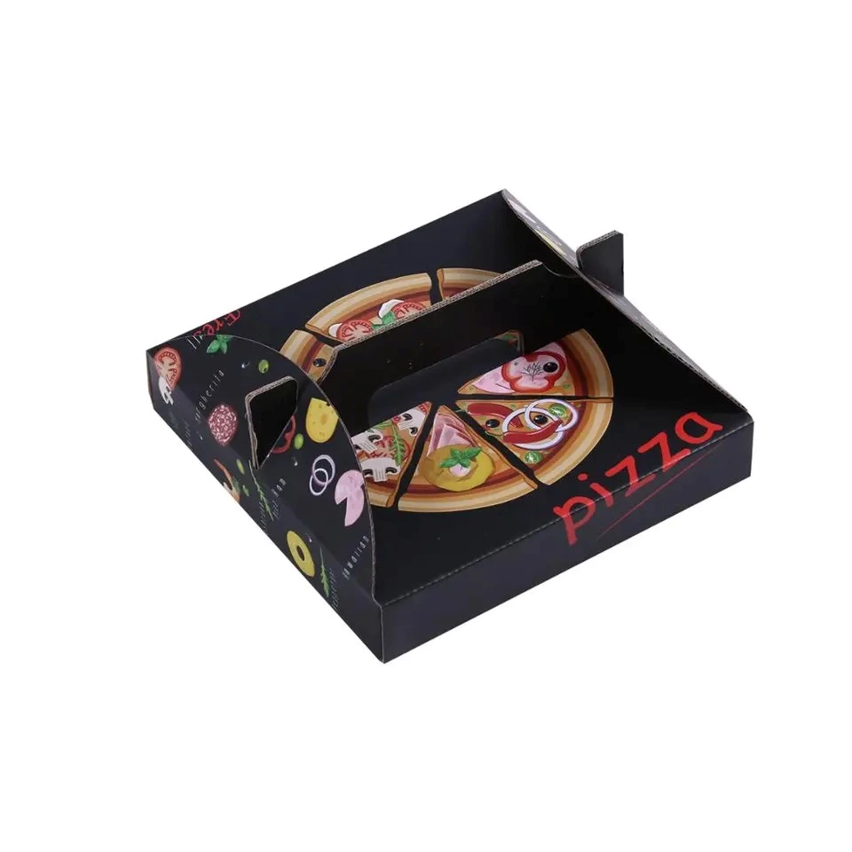 Portable Pizza Box Corrugated Pizza Cardboard Box Waterproof And Oil Proof Reusable Pizza Box