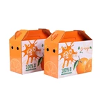 High quality portable foldable fruit packing corrugated paper orange box