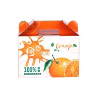 High quality portable foldable fruit packing corrugated paper orange box