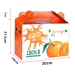 High quality portable foldable fruit packing corrugated paper orange box