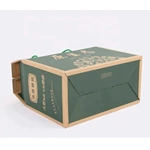 Custom Corrugated Paper Foldable Food Packaging Boxes Wholesale Nuts Dry Fruit Paper Box With Handle
