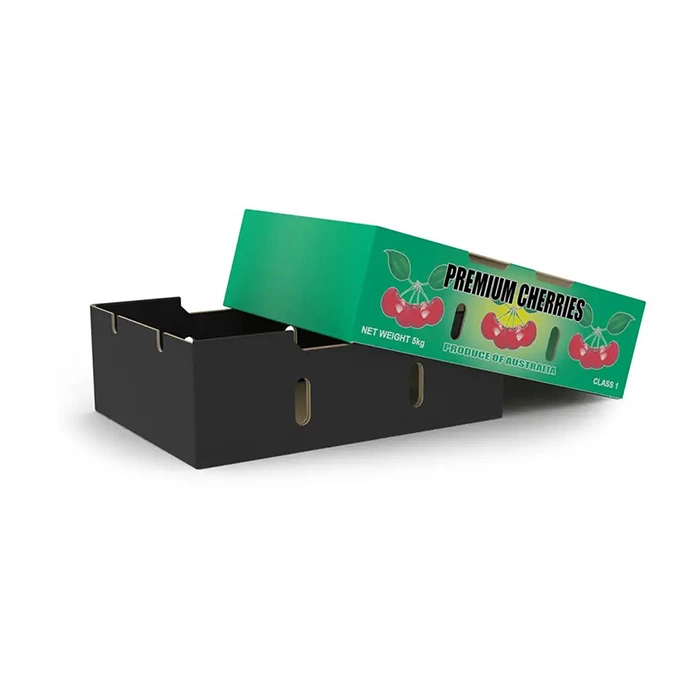 Board Fruit Packaging Cardboard Box Corrugated Vegetable Tray Boxes Custom Design Paper Delivery Box for Food packaging