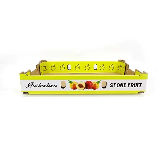 Wholesale High-quality Logo printed Recycled Free design Display packaging Fruit cherry pineapple Corrugated cardboard boxes D