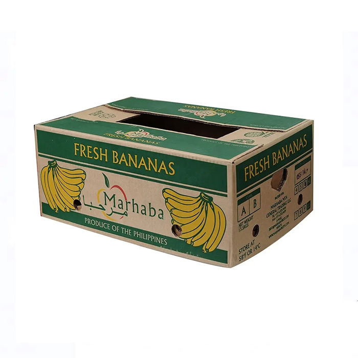 Factory Price Rigid Corrugated Strong B-Flute Fresh Fruit Vegetable Cardboard Banana Box