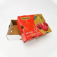 China Factory Best Price Corrugated Paper Fruit Vegetable Carton Cherries Packing Box Special For Fresh Vegetables