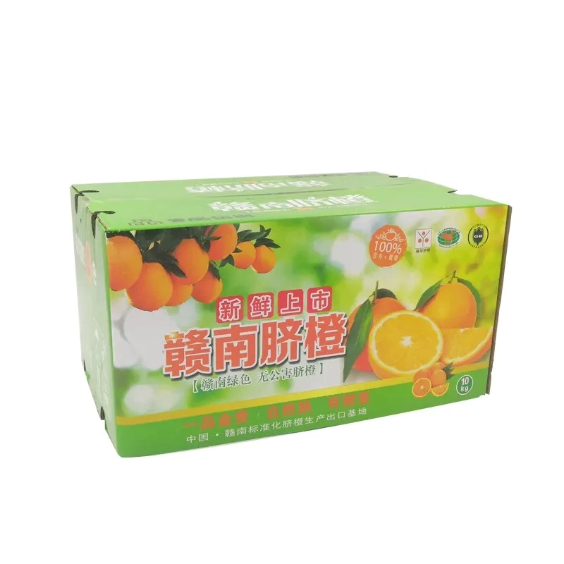 2022 kraft eco friendly packaging boxes printed logo biodegradable banana orange Agricultural product shipping paper box