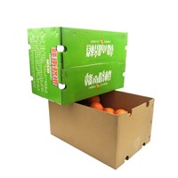 2022 kraft eco friendly packaging boxes printed logo biodegradable banana orange Agricultural product shipping paper box